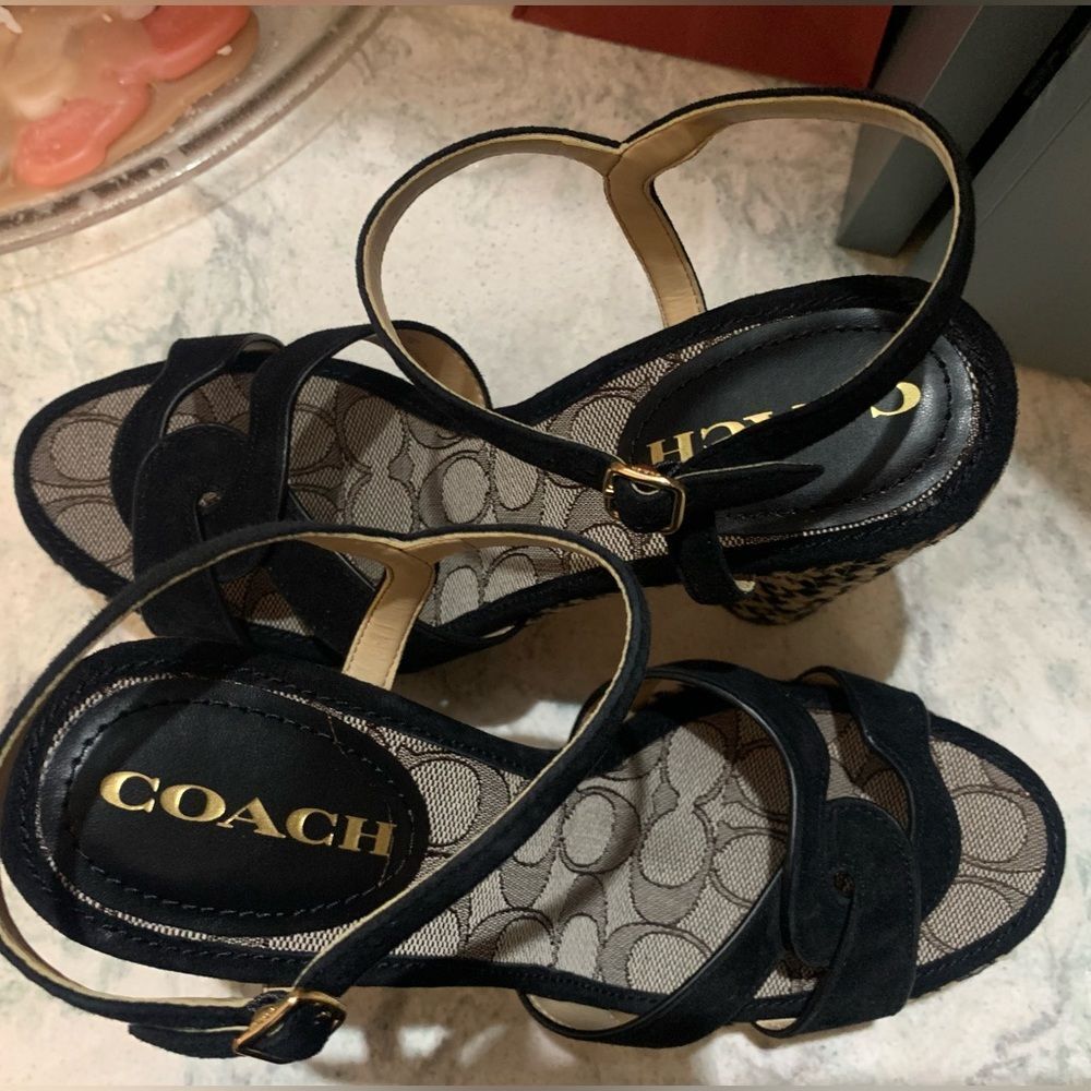 Coach Talina Platform Sandal Black 8.5M - Picture 9 of 11